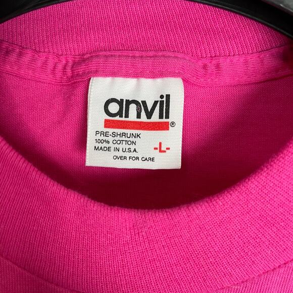 Vintage Anvil 1988 Alaska Puff Print Crew Neck Cotton Graphic Puff Print Tee L - Picture 5 of 9